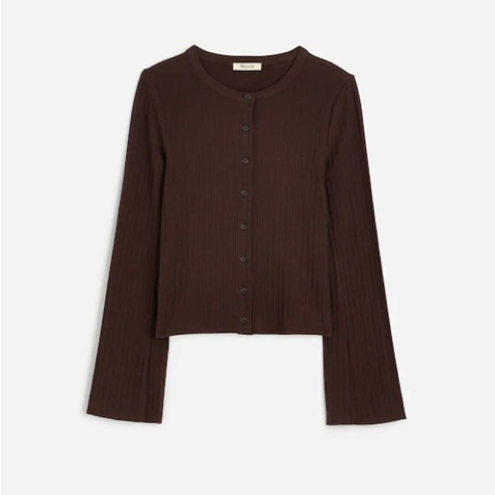 Madewell Cotton Flared Sleeve Cardigan